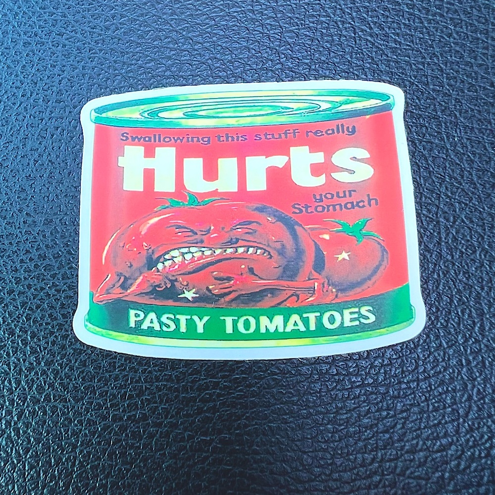 Hurts Gross Crude Rude Blunt Brand Parody 80s 90s Blunt Funny Sticker